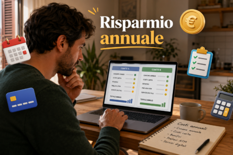 Conto senza canone vs conto tradizionale: quanto si risparmia in un anno?